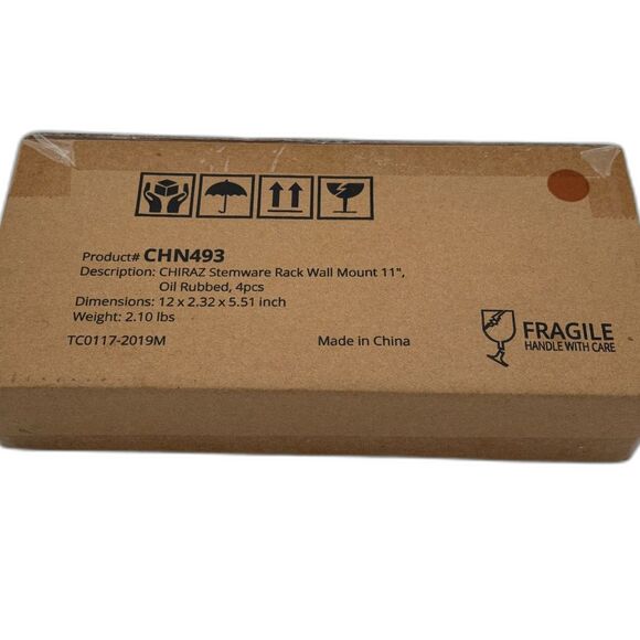 Wallniture Wall-Mounted Chiraz Stemware Rack (Set of 4)-NIB - Picture 7 of 9